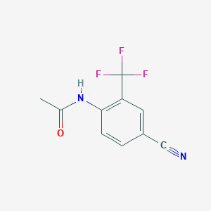 molecular formula C10H7F3N2O B063983 N-[4-cyano-2-(trifluoromethyl)phenyl]acetamide CAS No. 175277-96-0