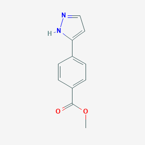 molecular formula C11H10N2O2 B063985 Methyl 4-(1H-pyrazol-5-yl)benzoate CAS No. 179057-10-4