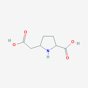 molecular formula C7H11NO4 B064000 5-(Carboxymethyl)proline CAS No. 176036-37-6