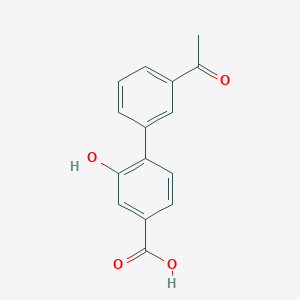 4-(3-Acetylphenyl)-3-hydroxybenzoic acid, 95%