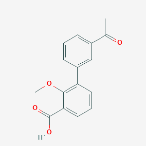 3-(3-Acetylphenyl)-2-methoxybenzoic acid, 95%