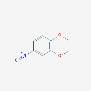 molecular formula C9H7NO2 B064004 2,3-Dihydro-6-isocyano-1,4-benzodioxine CAS No. 174092-82-1