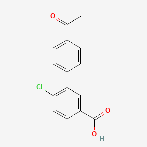 3-(4-Acetylphenyl)-4-chlorobenzoic acid, 95%