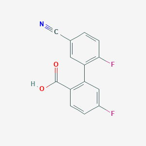 2-(5-Cyano-2-fluorophenyl)-4-fluorobenzoic acid