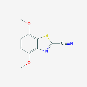 molecular formula C10H8N2O2S B064006 4,7-Dimethoxybenzothiazole-2-carbonitrile CAS No. 191474-79-0