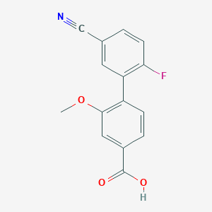 4-(5-Cyano-2-fluorophenyl)-3-methoxybenzoic acid, 95%