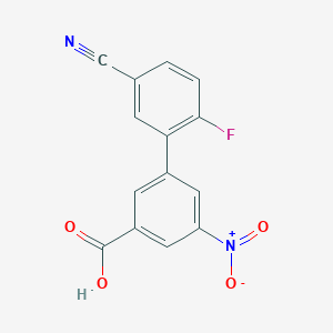 3-(5-Cyano-2-fluorophenyl)-5-nitrobenzoic acid