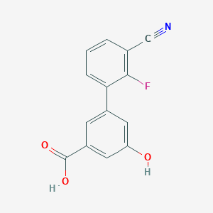 3-(3-Cyano-2-fluorophenyl)-5-hydroxybenzoic acid, 95%