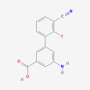 3-Amino-5-(3-cyano-2-fluorophenyl)benzoic acid