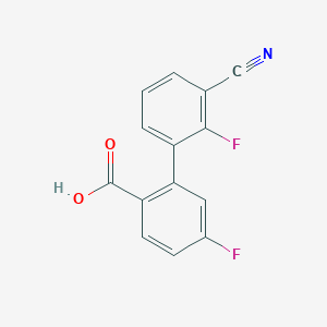 2-(3-Cyano-2-fluorophenyl)-4-fluorobenzoic acid, 95%