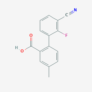 2-(3-Cyano-2-fluorophenyl)-5-methylbenzoic acid