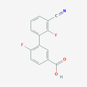 3-(3-Cyano-2-fluorophenyl)-4-fluorobenzoic acid