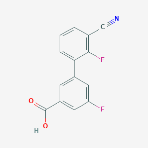 3-(3-Cyano-2-fluorophenyl)-5-fluorobenzoic acid