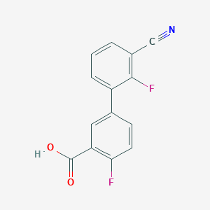 5-(3-Cyano-2-fluorophenyl)-2-fluorobenzoic acid, 95%