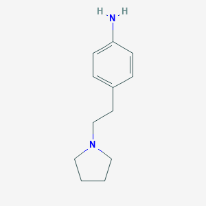 molecular formula C12H18N2 B064008 4-(2-(Pyrrolidin-1-yl)ethyl)aniline CAS No. 168897-20-9