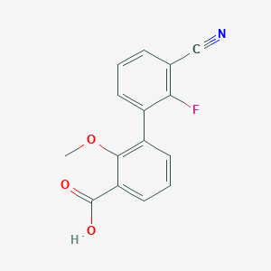 3-(3-Cyano-2-fluorophenyl)-2-methoxybenzoic acid, 95%