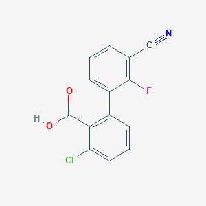 6-Chloro-2-(3-cyano-2-fluorophenyl)benzoic acid, 95%