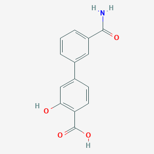 4-(3-Aminocarbonylphenyl)-2-hydroxybenzoic acid, 95%