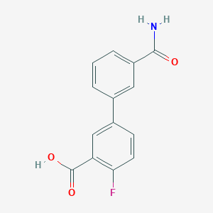 5-(3-Aminocarbonylphenyl)-2-fluorobenzoic acid, 95%