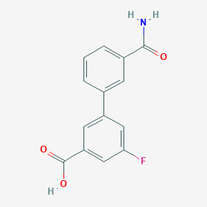 molecular formula C14H10FNO3 B6400973 3-(3-Aminocarbonylphenyl)-5-fluorobenzoic acid, 95% CAS No. 1261905-09-2