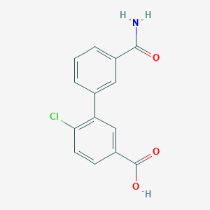 3-(3-Aminocarbonylphenyl)-4-chlorobenzoic acid, 95%