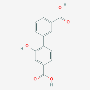 molecular formula C14H10O5 B6401022 4-(3-Carboxyphenyl)-3-hydroxybenzoic acid, 95% CAS No. 1261973-82-3