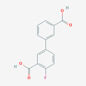 5-(3-Carboxyphenyl)-2-fluorobenzoic acid, 95%