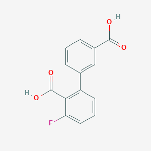 molecular formula C14H9FO4 B6401030 2-(3-Carboxyphenyl)-6-fluorobenzoic acid CAS No. 1261975-48-7