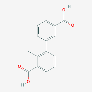 molecular formula C15H12O4 B6401035 3-(3-Carboxyphenyl)-2-methylbenzoic acid, 95% CAS No. 1261923-92-5