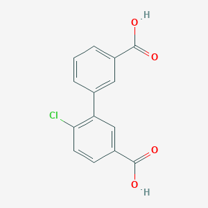 molecular formula C14H9ClO4 B6401075 3-(3-Carboxyphenyl)-4-chlorobenzoic acid, 95% CAS No. 1261975-74-9