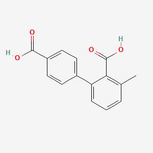 2-(4-Carboxyphenyl)-6-methylbenzoic acid