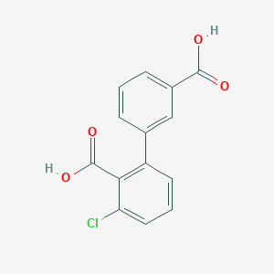 molecular formula C14H9ClO4 B6401140 2-(3-Carboxyphenyl)-6-chlorobenzoic acid CAS No. 1261924-24-6