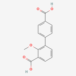 molecular formula C15H12O5 B6401155 3-(4-Carboxyphenyl)-2-methoxybenzoic acid CAS No. 1261899-24-4