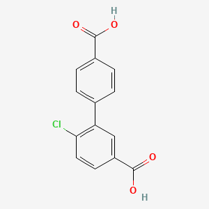 molecular formula C14H9ClO4 B6401160 3-(4-Carboxyphenyl)-4-chlorobenzoic acid CAS No. 1261975-86-3