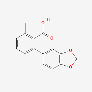 6-Methyl-2-(3,4-methylenedioxyphenyl)benzoic acid, 95%