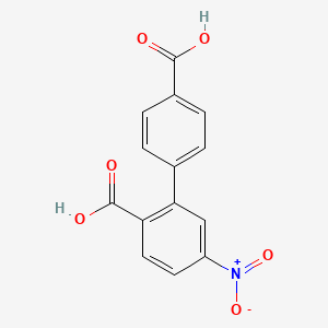 molecular formula C14H9NO6 B6401183 2-(4-Carboxyphenyl)-4-nitrobenzoic acid CAS No. 1261943-54-7