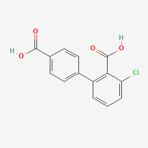 molecular formula C14H9ClO4 B6401187 2-(4-Carboxyphenyl)-6-chlorobenzoic acid CAS No. 1261931-08-1