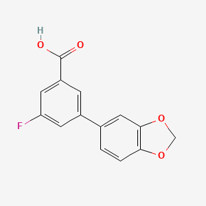 5-Fluoro-3-(3,4-methylenedioxyphenyl)benzoic acid, 95%