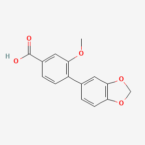 3-Methoxy-4-(3,4-methylenedioxyphenyl)benzoic acid, 95%