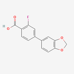 2-Fluoro-4-(3,4-methylenedioxyphenyl)benzoic acid