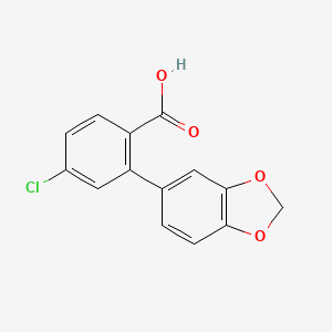 molecular formula C14H9ClO4 B6401251 4-Chloro-2-(3,4-methylenedioxyphenyl)benzoic acid CAS No. 1261910-35-3