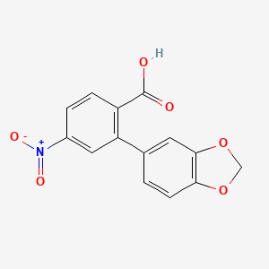 molecular formula C14H9NO6 B6401258 2-(3,4-Methylenedioxyphenyl)-4-nitrobenzoic acid CAS No. 1261943-61-6