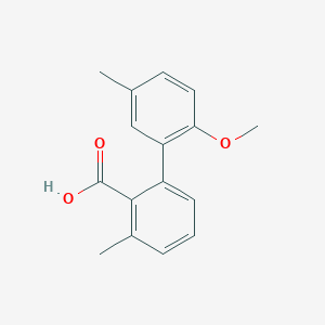 molecular formula C16H16O3 B6401265 2-(2-Methoxy-5-methylphenyl)-6-methylbenzoic acid CAS No. 1262006-86-9