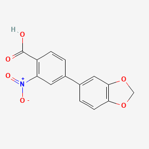 molecular formula C14H9NO6 B6401276 4-(3,4-Methylenedioxyphenyl)-2-nitrobenzoic acid CAS No. 1261931-09-2