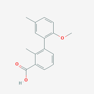 molecular formula C16H16O3 B6401281 3-(2-Methoxy-5-methylphenyl)-2-methylbenzoic acid CAS No. 1261933-60-1