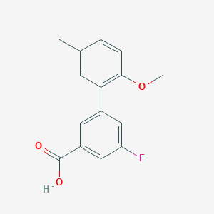 5-Fluoro-3-(2-methoxy-5-methylphenyl)benzoic acid, 95%