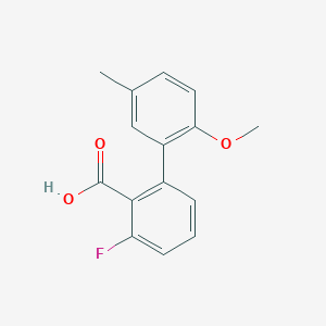 6-Fluoro-2-(2-methoxy-5-methylphenyl)benzoic acid, 95%