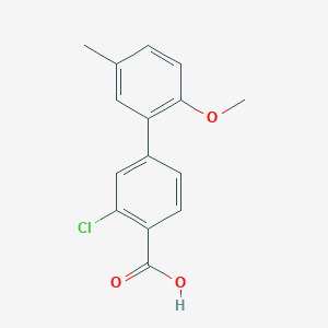 2-Chloro-4-(2-methoxy-5-methylphenyl)benzoic acid, 95%