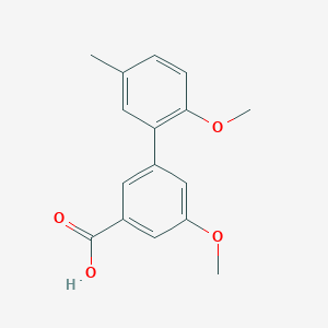 molecular formula C16H16O4 B6401371 3-(2-Methoxy-5-methylphenyl)-5-methoxybenzoic acid CAS No. 1261924-86-0