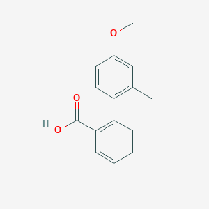 molecular formula C16H16O3 B6401396 2-(4-Methoxy-2-methylphenyl)-5-methylbenzoic acid CAS No. 1261933-79-2